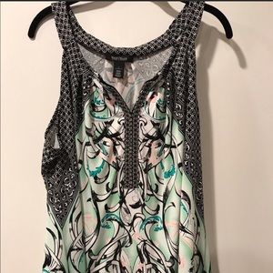 White House Black Market multi color dressy tank